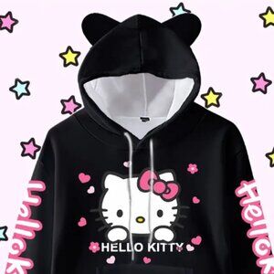 Hello Kitty Hoodie with Ears Kangaroo Pocket NWT